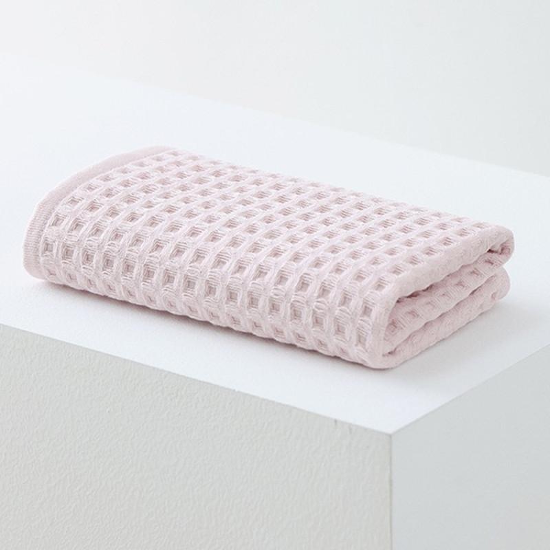 1Pc 35x75cm Waffle Solid Color Cotton Soft Absorbent Adult Family Bathroom Hand Towel Home Life