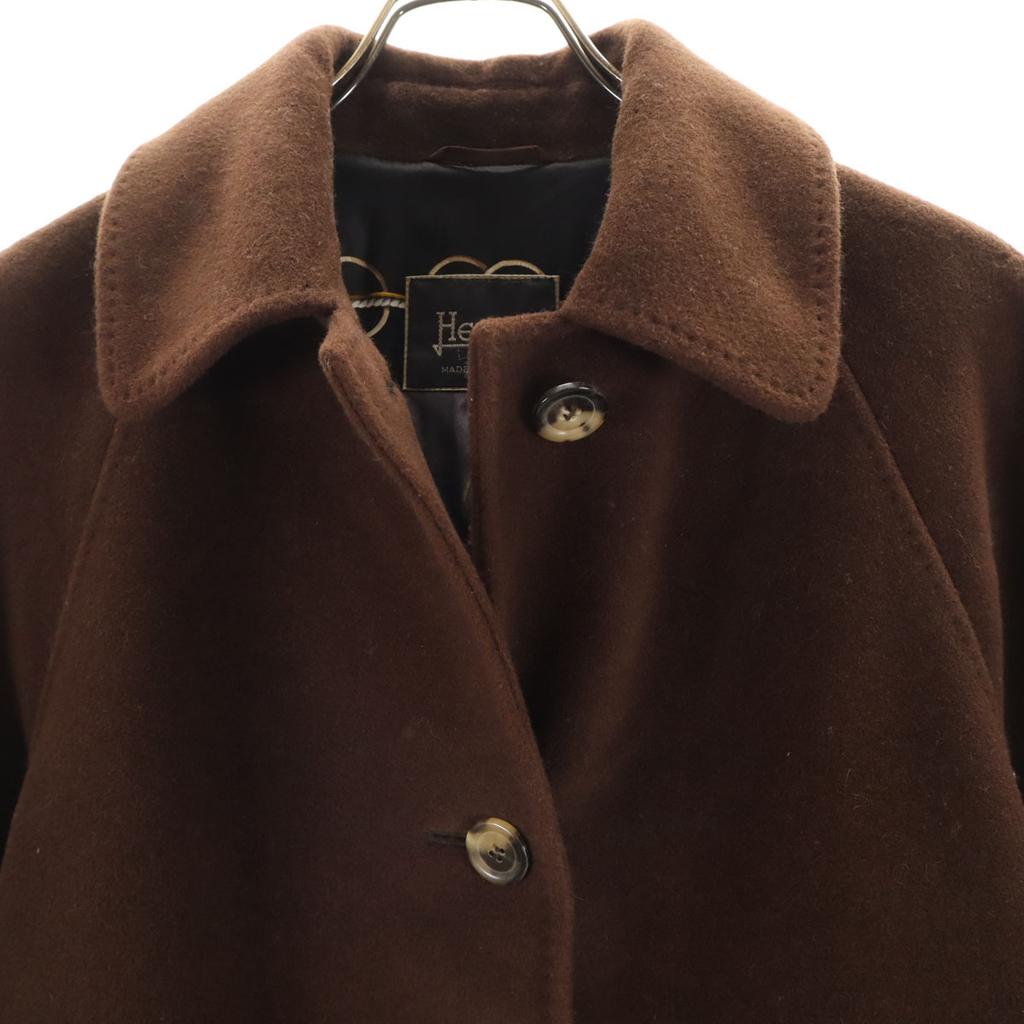 Herno Płaszcz ze stójką ze stali nierdzewnej z mieszanki kaszmiru Wyprodukowano we Włoszech 42 Brązowy Kobiety Używany