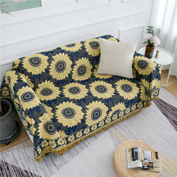 Thickened and Minimalist Double-sided Fabric Sofa Blanket, Sofa Towel, Light Luxury Tea Table Cloth, Household Exposed Camping Blanket, Bed Tail Towel