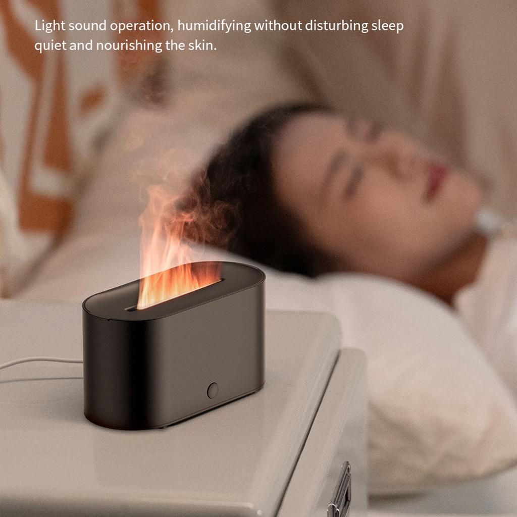 Mini Colorful Flame Air Aroma Diffuser Humidifier Aromatherapy Essential Oil Diffuser with Auto Off for Home Bedroom Office