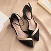 Femmes Hauts Talons Chaussures à Talons Hauts Classiques Blanc Cuir PU Bride à Boucle Chaussures Décontractées Noir Talons Hauts Chaussures Sexy G5393