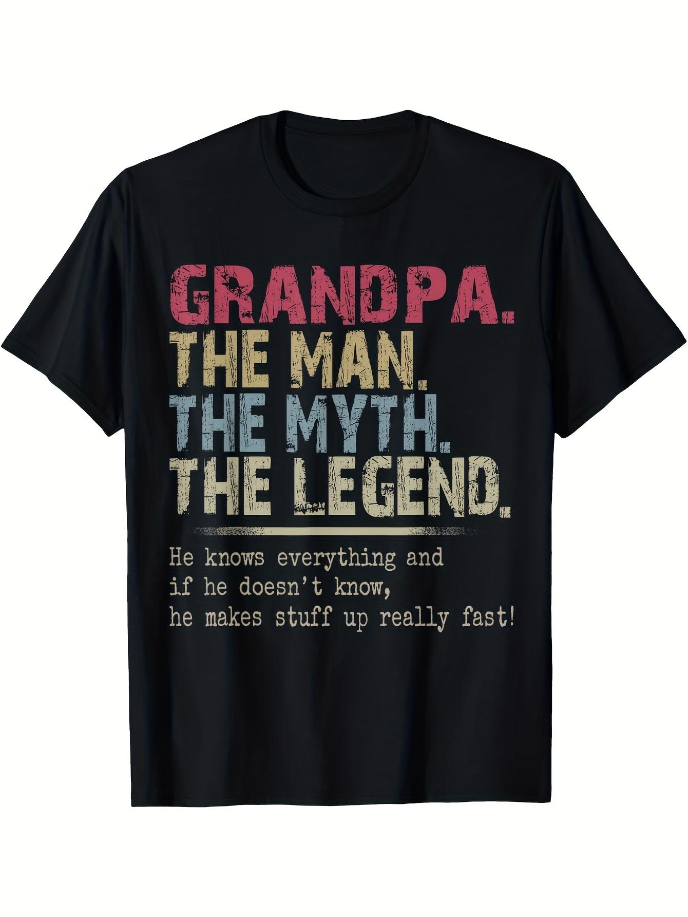 

T-Shirt y2k Grandpa T Black L