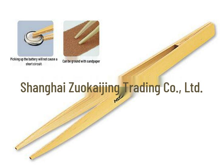 Zuo Kai Jing HOZAN P-860-125 Non-Magnetic Bamboo Tweezers - Gentle on Items