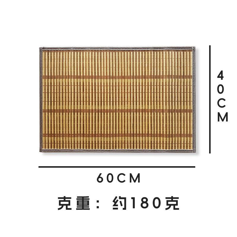 Woven Nordic-Style Oval Table Mat — Ins-Aesthetic, Edge-ed Bamboo Weave Coaster for Dining Tables; Heat-Resistant