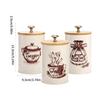 Teas Coffee Candy Container With Bamboos Lid for Kitchen Counter Multifunctional Sealed Storage Jar for Dry Food