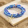 6pcs Stretch Beach Rice Beads Elastic Anklet Multilayer Anklet Set New Beach Jewelry