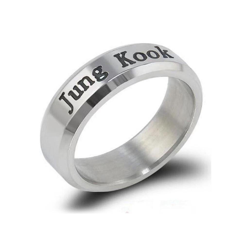 BTS Same Style Birthday Name Rings - Min Yoongi, Park Jimin, Kim Taehyung, Jung Hoseok, Jeon Jungkook