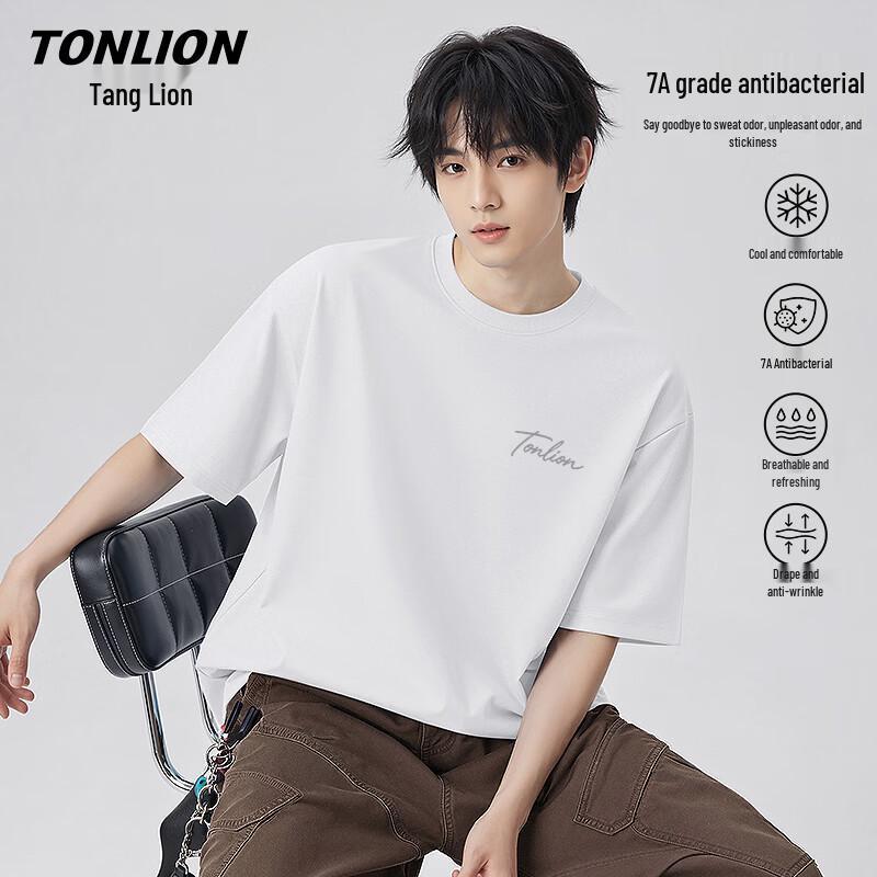 TonLion Men s Double-Sided Cool Short Sleeve T-Shirt M