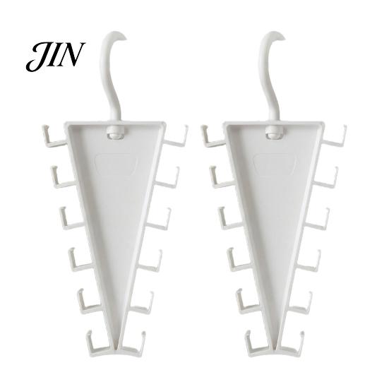 Lightweight Clothing Hanger V Shaped Double-Sided Closet Organizer, 360 Degree Rotating Multi-Layer Vertical Hanger, with Storage Organizer 2pcs белый