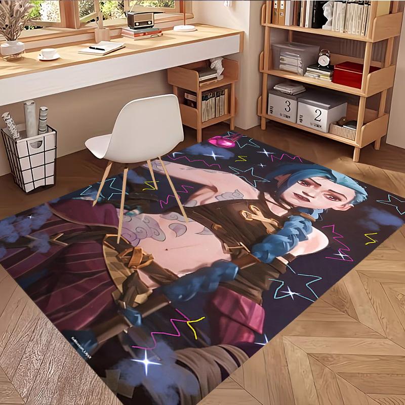 Jinx Print Rug, Washable Floor Carpet, For Entryway Dorm Laundry Room Office Study, Home Decor Birthday Christmas Gift