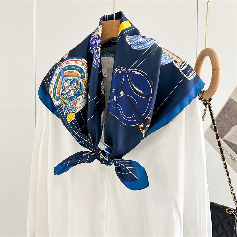 88x88cm 100% Mulberry Silk Twill Scarf Luxury Oversized Square Shawl Elegant Women's Wrap for Spring Summer