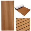 2300x900x6mm EVA Foam Faux Teak Brown Decking Sheet Boat Deck Mat Anti Skid Thicken Yacht Flooring Self Adhesive Protective Pad