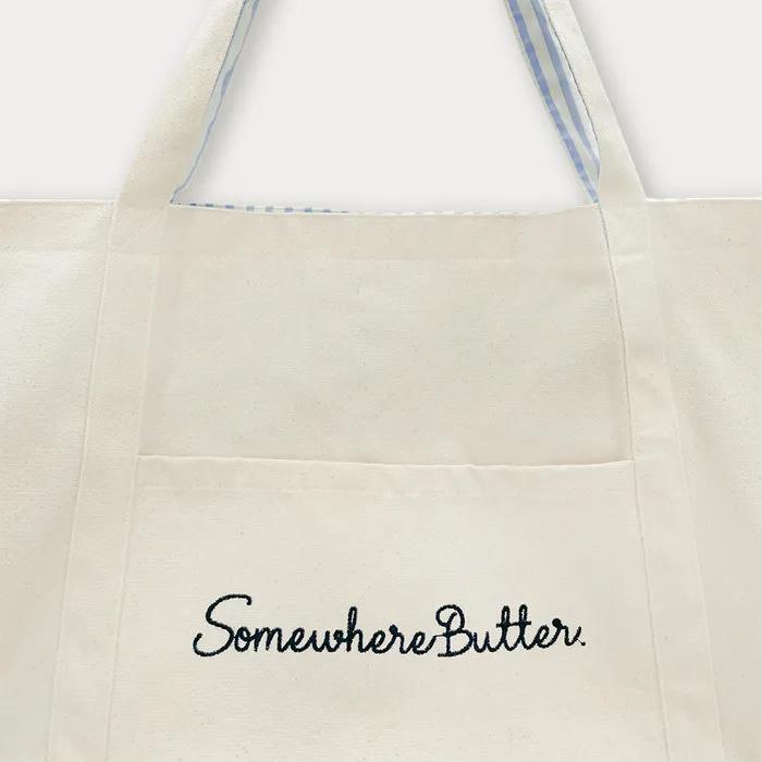 [6th] Letter Reversible Bag - Ivory