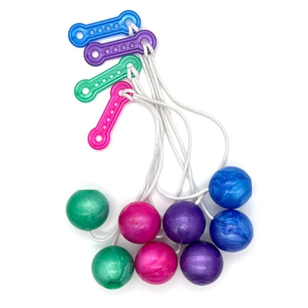 6Pcs Funny Collision Ball Toy Random Color Children's Park Balls Fidget Clack Balls  Outdoor Games