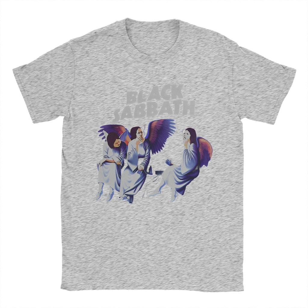 Pánská trička Black Sabbath Heaven And Hell Bavlněná trička Plážový Streetový Styl Tričko s Krátkým Rukávem Kulatý Výstřih Volné Tričko Plus Size