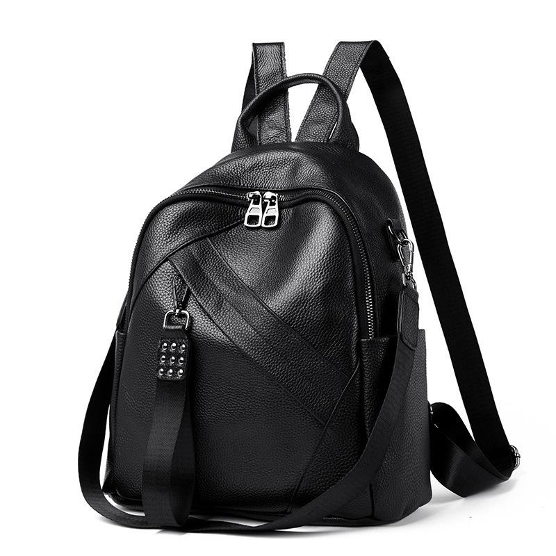 Leather women's bag new autumn first layer cowhide women's backpack casual versatile soft leather backpack large capacity