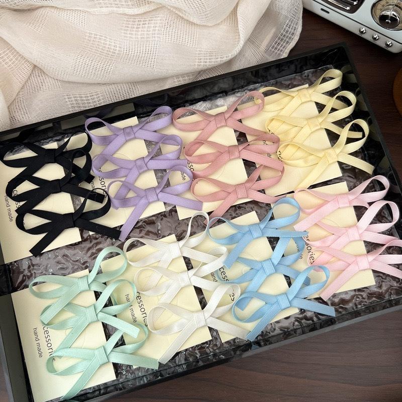 3pcs/set Girls' Sweet Bowknot Hair Clips Baby Lovely Hairpins Ribbon Bow Headwear Sweet Cute Grab Clips Barrettes