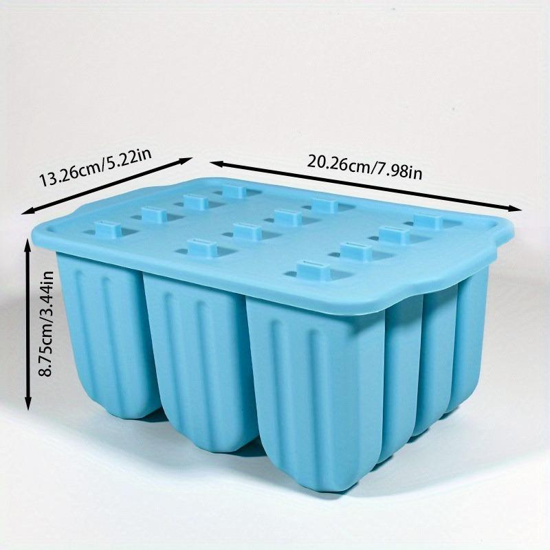 12 Grids Silicone Popsicle Molds with Lid - Easy Release Ice Cream Makers, Reusable Kitchen Baking Tools