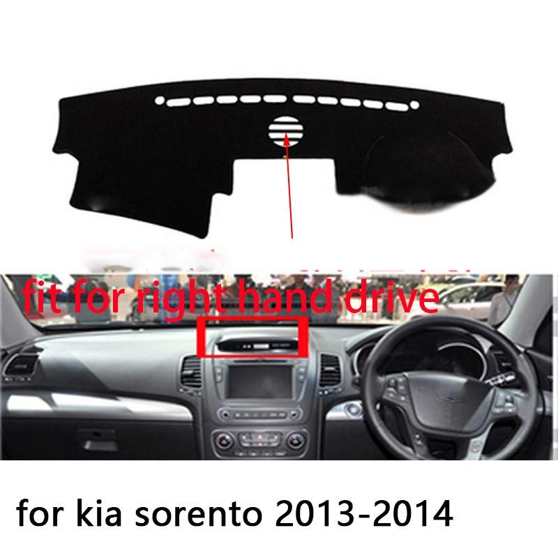 

For kia sorento 2013 2014 Right and Left Hand Drive Car Dashboard Covers Mat Shade Cushion Pad Carpets Accessories Blue Edge