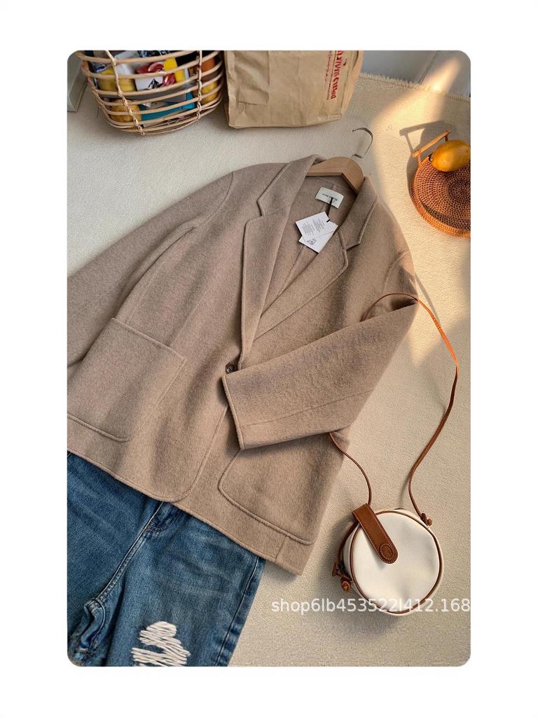 Handmade Italian Notch Lapel Coat – 70% Double-Faced Wool, Premium Quality