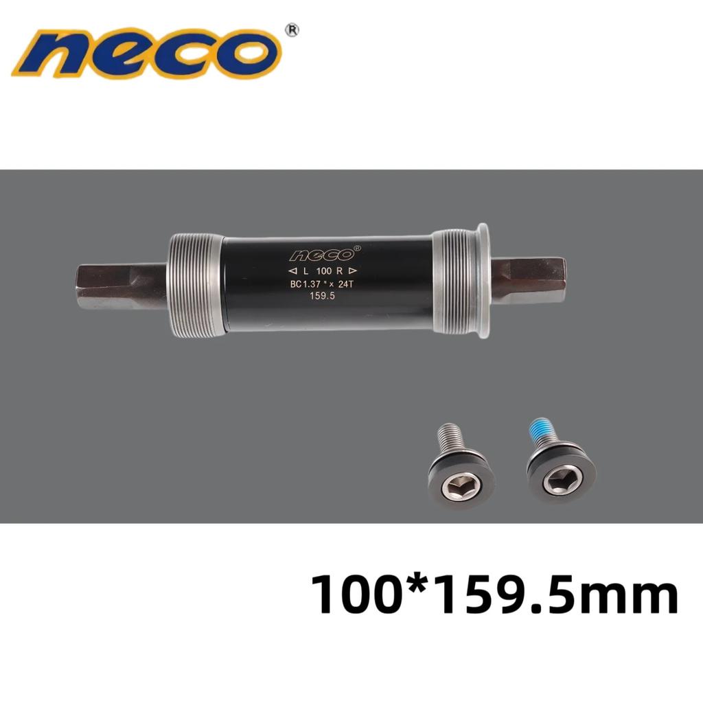 Neco Ebike Fat MTB Bici Movimento Centrale Quadrato Bicicletta Foro Quadrato 100 Conico Filettato Cuscinetto Sigillato Asse Centrale Vuoto 151/159.5/164mm