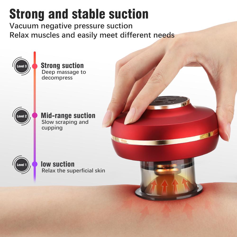 Electric Cupping Massage Machine Gua Sha Vacuum Suction Cups Antiaging Cellulite Negative Pressure Body Scraping Cupping MassagingTool