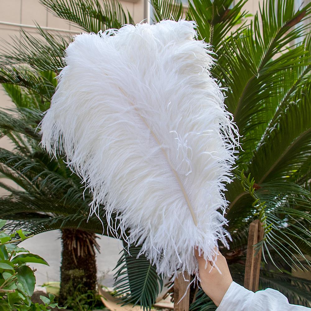 10Pcs Golden Yellow Ostrich Feather 15-50cm Loose Plumes Perfect for DIY Crafts Wedding Table Centerpieces Decoration Accessory