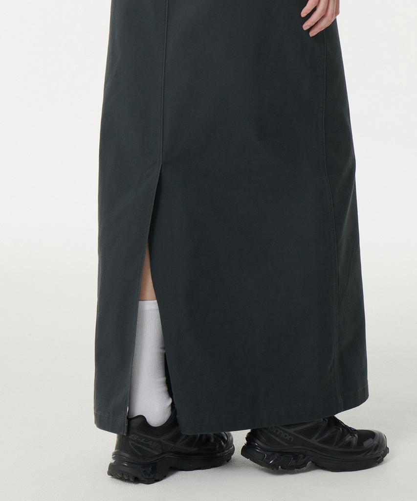 Musinsa Standard Woman Women'S Cp Maxi Skirt [Dark Gray]