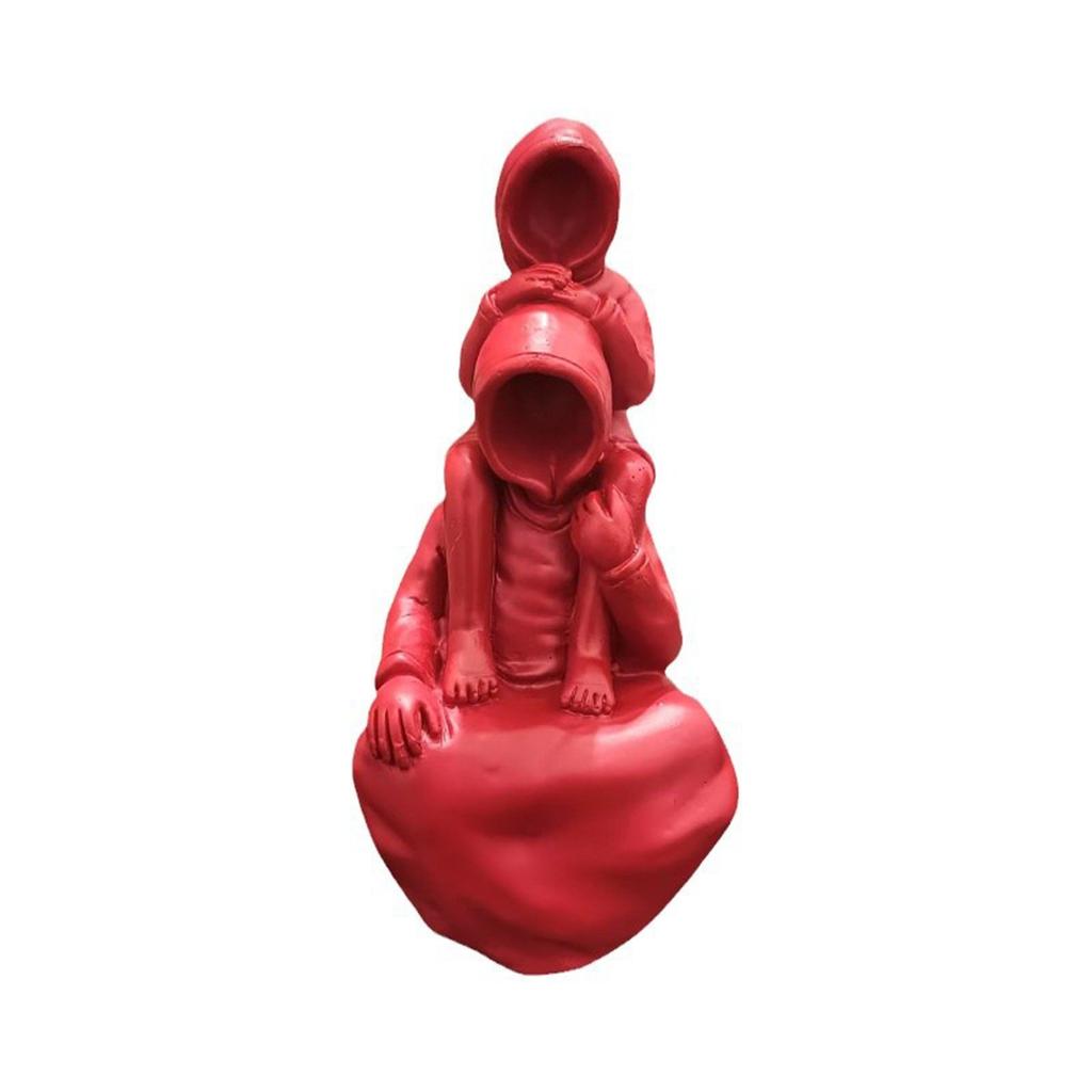 Sculpture, Family Figures, Resin And Son Sculpture, 15 Cm Large Figure, Creative Character Statue Made Of Resin Artistic Desk