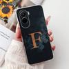 For Xiaomi Poco M7 4G Case Cover Transparent Aesthetic A-Z Letters Fashion Flowers Crown Soft Bumper Casing
