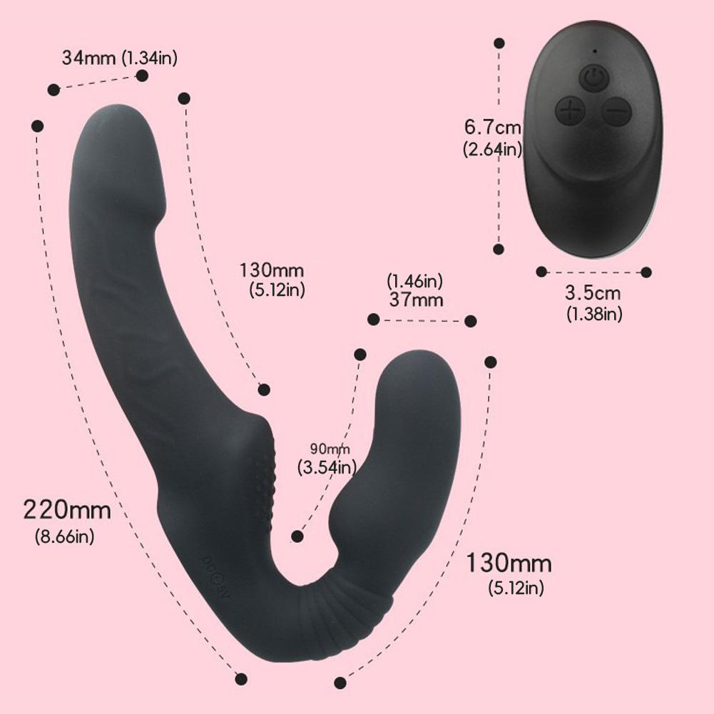 Popruh bez ramínek na vibrátorech pro ženy Dildo s dvojitou hlavou Vibrační dildo na penis pro lesbičky Erotické sexuální hračky pro dospělé pro páry 18+