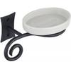 Sapho Rebecca Wall-mounted Ceramic Soap Dish Black CC002