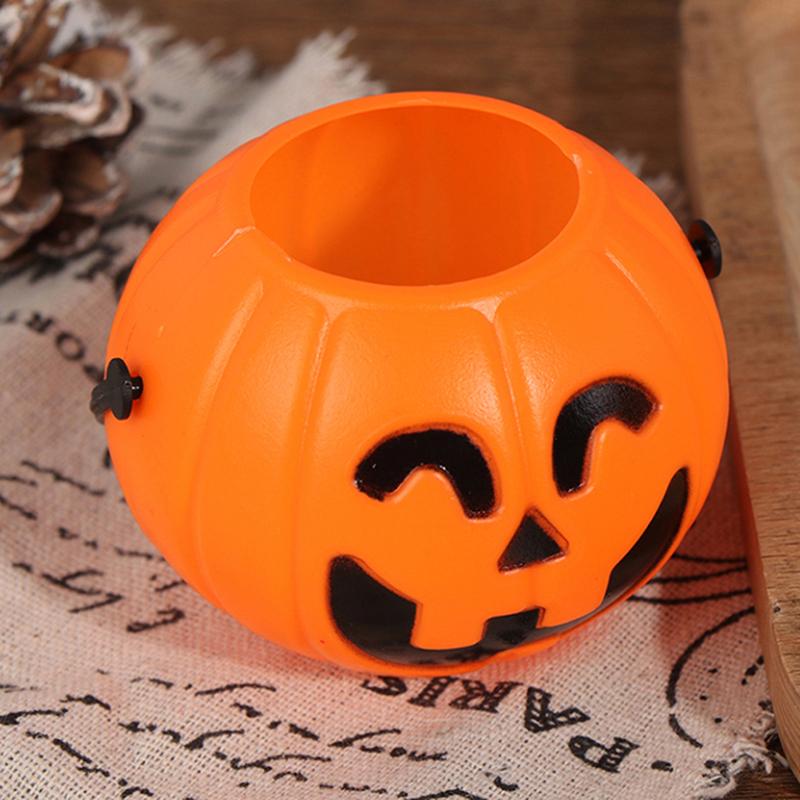 Halloween Party Props Plastic Pumpkin Bucket Decorate Halloween Decoration