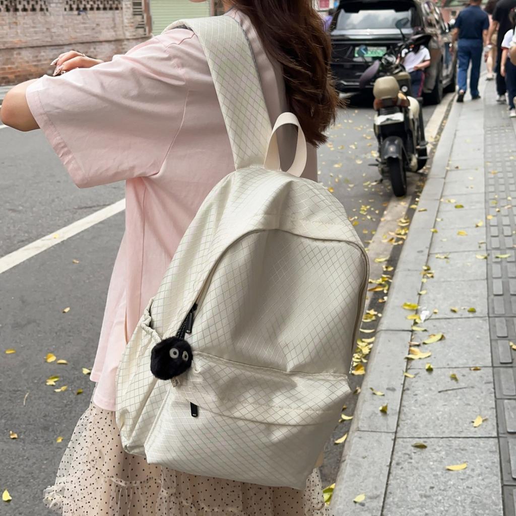 Schoolbag Simple Fashion Backpack Couple Style Commuter Leisure Large Capacity Schoolbag Lightweight Trend Versatile Plaid Backpack