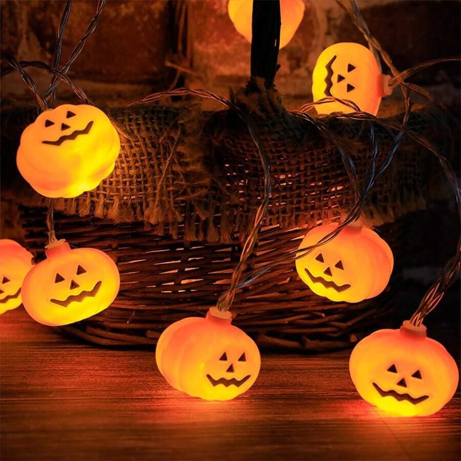Luminous Pumpkin LED String Lights for Halloween Decor