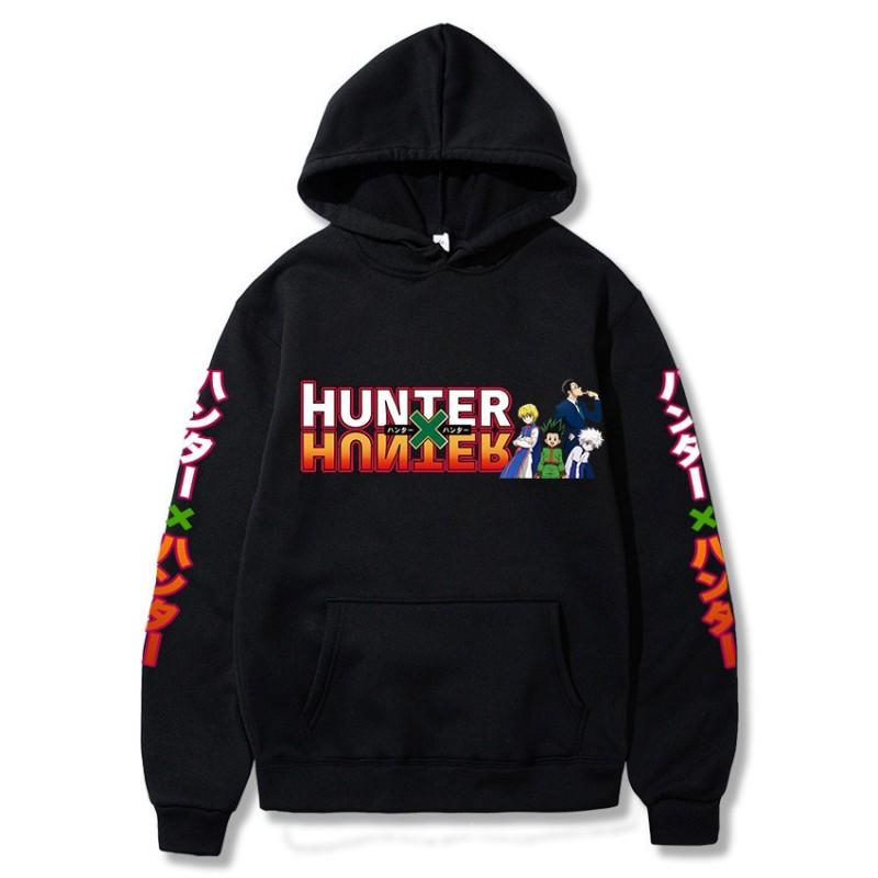 Anime Hunter X Hooded Sweatshirt Men Women Cotton-Lined Long Sleeve Pullover Streetwear Style
