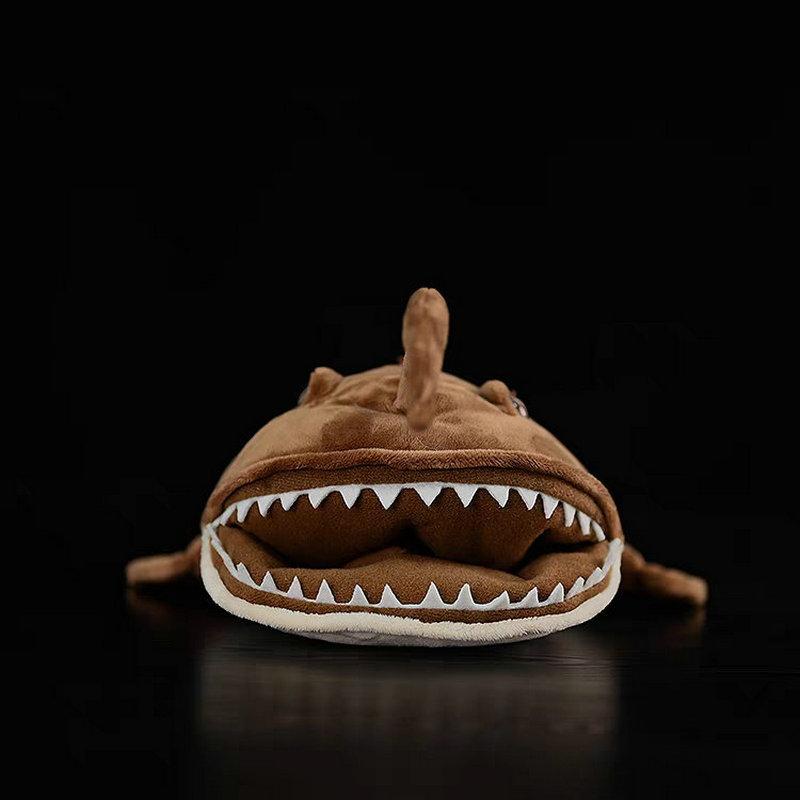 New Anglerfish Monkfish High Fidelity Plushie Lophius Americanus Plush Toys Lifelike Sea Animals Simulation Doll Toy Gifts Kids
