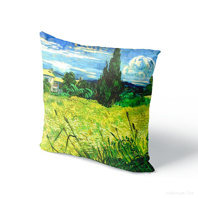 45x45cm Van Gogh Oil Painting Pillowcase Sofa Cushion Cover Sunflower Night Pillow Cover Sofa Pillow Cover Home Decoration