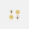 JUDY AND PAUL Flea Honeybee and Flower Unbalanced Earrings