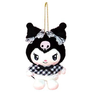 Sanrio Kuromi Plush Chain Mascot Holder Gingham Lolita