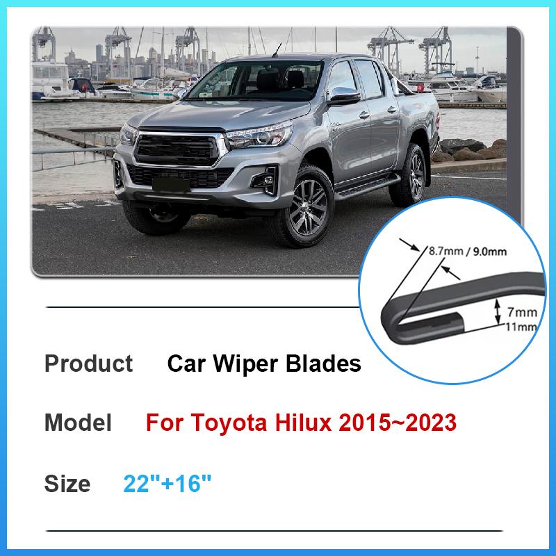 Για Toyota Hilux MK8 TMT UMW 2015 2016 2017 2018 2019 2020 2025 2025 2025 Αυτοκίνητο Υαλοκαθαριστήρας Παμπρίζου Παραθύρου AN110 AN120 AN130 22"+16"