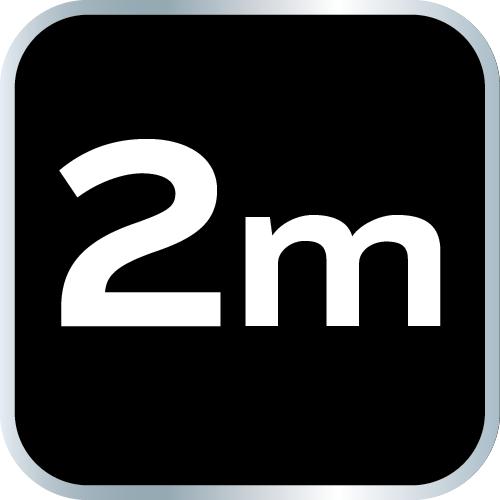 Gas connection hose, 2 m