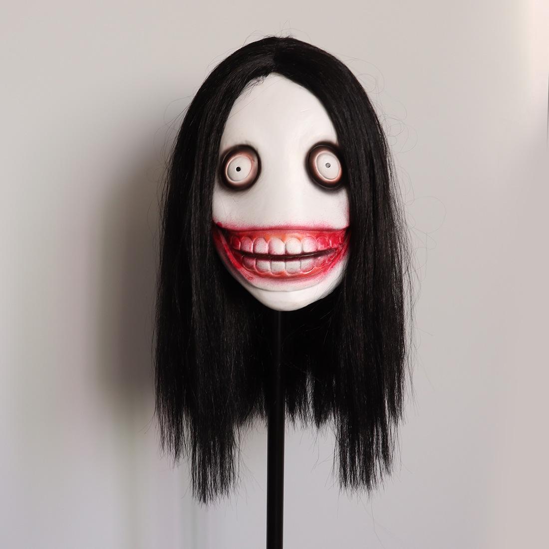 Jeff the Killer Latex Mask - Halloween Horror Game Accessory