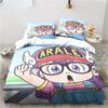 Cartoon DR S-Slump Arale Anime Bedding Set Printed Bed Set With Pillowcase Bed Duvet Cover Soft Queen King Size Bedclothes Home