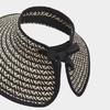 Empty Top Straw Visor Hat UV Protection Foldable Visor Hat Trendy Beach Visor Hat  Summer Outdoor