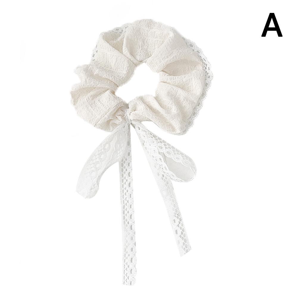 Sweet Bow Ribbon Hairband Lace Bow Hairband Korean Style Hair Knotted Hair Rope Rubber Accessor Z6K7