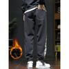Winter Thick Fleece Warm Loose Harem Pants Jeans Men High Waist Casual Streetwear Male Blue Denim Pants Plus Size