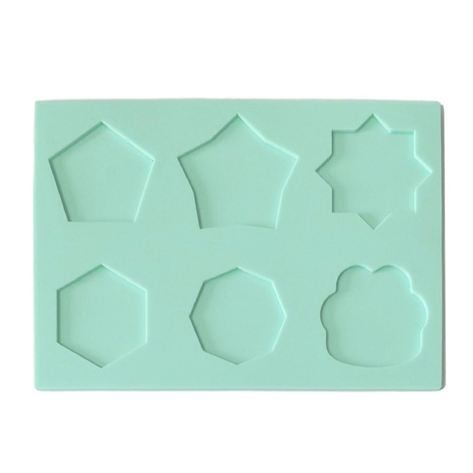 

6-в-1 Силиконовая форма для изготовления восковой печати Силиконовый коврик для восковой печати с антипригарным покрытием Легко извлекается из формы D зелёный
