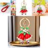 Stylish Woven Rope Christmas Bell Metal Keychain Elegant Gift For Couples And Friends