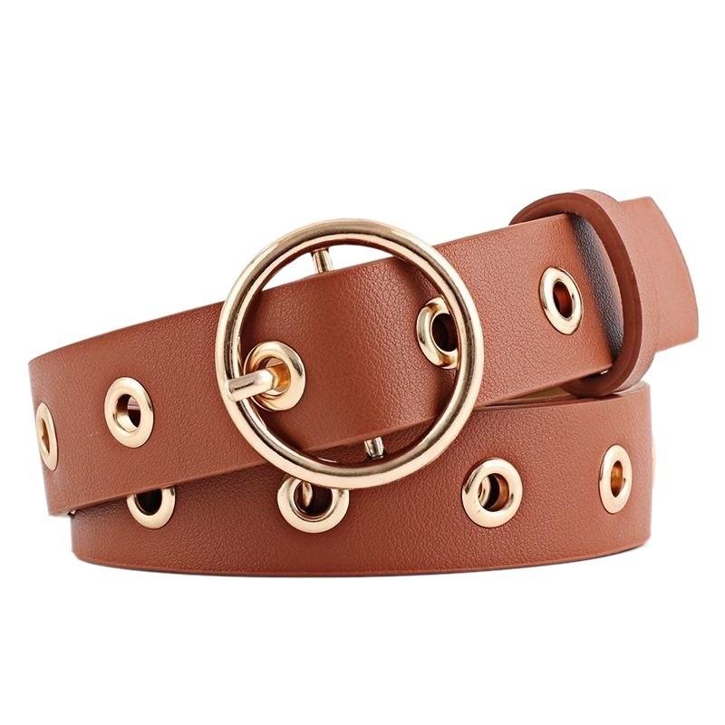 Chic Womens Korean Style Pu Belt With Eyecatching Buckle Options And Trendy Color Selections For Fall